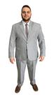 Terno Plus size cinza médio melange
