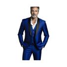 Terno Slim Fit Masculino Preto E Branco De Tamanho Grande Em Três Peças Para Casamento De Outono