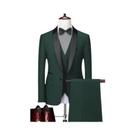 Terno Slim Fit Masculino Preto E Branco De Tamanho Grande Em Três Peças Para Casamento De Outono Terno Slim Fit Masculino Preto E Branco De Tamanho Grande Em Três Peças Para Casamento De Outono