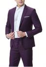 Terno Slim Masculino Poliviscose Roxo Jordhan Terno Slim Masculino Poliviscose Roxo Jordhan