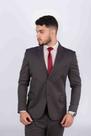 Terno slim microfibra cinza chumbo