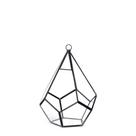 Terrário para Pendurar Pirâmide 15x20 Vidro/Metal