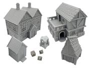 Terrenos de construção em miniatura de mesa HAUTICO, escala de 18 mm