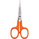Tesoura Artesanal Bordar Fio Liso Laranja 10,8CM