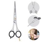 Tesoura Corte de Cabelo Profissional Barbeiro Cabelereiro Gold Line Navalha 6,5" Multiuso Dompel