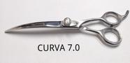 Tesoura curva 7.0 polegadas prata brilho