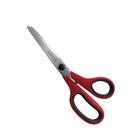 Tesoura Cushion Soft Picotar Lâmina Aço Inox Cabo Polipropileno Vermelho 8 1/2" 22 cm - Mundial