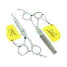 Tesoura De Cabeleireiro Profissional De Aço Inoxidável 5.5/6 Polegadas Para Corte E Desbaste De