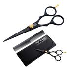 Tesoura de cabelo Sanguine para todos os tipos de cabelo de 14 cm com estojo e ponta