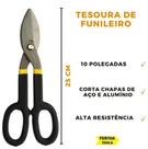 Tesoura de Funileiro Corta Chapa profissional 25 cm 10 polegadas