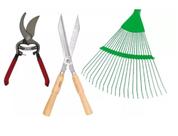 Tesoura De Grama E Poda Mais Vassoura Metal 3pçs Kit Jardim