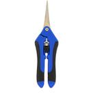 Tesoura de Poda Jardinagem Manicure Ponta CURVA Lâmina Aço Inox Cabo Ergonômico Cor Azul