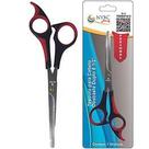Tesoura Desbaste Cabelo Profissional 6.5" NYBC Beauty Aço Inox Vermelha