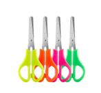 Tesoura Escolar De Aço Inox C/ Régua 13cm VERDE NEON