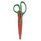 Tesoura Escolar de Picotar Ondinha Laranja/Verde - Leo&Leo