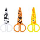 Tesoura escolar plástica 13cm - Pet Zoo 1 unidade