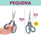 Tesoura Kaftor 9 cm Corte Preciso para Artesanato, Costura e Papel Cabo Emborrachado Kaftor