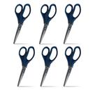 Tesoura MaxTitanium 8, antiaderente, pacote com 6, tecnologia de curva dupla