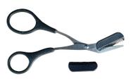 Tesoura para Aparar Sombrancelhas pelos com Cerdas Cor Preta