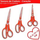 Tesoura Para Costura Decorada Coração Kit COM 03PÇS Nybc