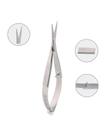 Tesoura para Sobrancelhas, 4.75 Ponta Reta, Inox, Prata (BAV)
