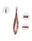 Tesoura para Sobrancelhas, 4.75 Ponta Reta, Inox, Rose Gold (BAV)