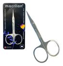 Tesoura Profissional Unhas Sobrancelhas Aço Inox Macrilan Prateado Liso