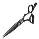 Tesoura ULG, corte de cabelo revestido com teflon preto fosco de 7 polegadas