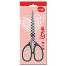Tesoura Xadrez Black And White Love Office 18cm Molin