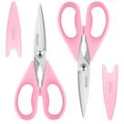 Tesouras de cozinha iBayam, pacote com 2, 22 cm, rosa resistente