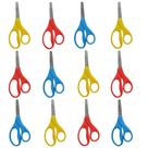 Tesouras Westcott Kids 5 Blunt, pacote com 12 (4 amarelas, 4 vermelhas, 4 azuis)