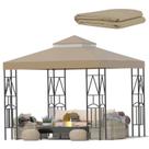Teto de reposição para gazebo Morikoro 303 x 303 cm com dupla cobertura