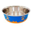 The pets brasil comedouro inox decor patinha laranja 400 ml