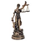 Themis Deusa Justiça Direito Estátua Enfeite Dourado Brilho