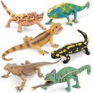 THINKBAY 6 peças de figuras de lagartos realistas grandes