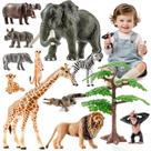 THINKBAY Conjunto de 12 Brinquedos Grandes e Realistas de Animais da Safari