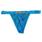 Thong Tokuaigo: nome personalizado sexy com letras douradas e renda