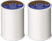 Thread Coats & Clark All Purpose 400 jardas, branco, pacote com 2