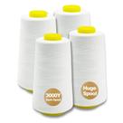 Thread WAFASSZD White Serger Poliéster multiuso 4x3000YDS