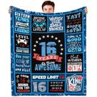 Throw Blanket AOOCHUSS, presente de aniversário de 16 anos para meninos, 50x60cm