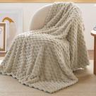 Throw Blanket Bedsure Cozy para mulheres, sofá, lã, marrom claro