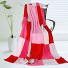 Throw Blanket Blancho Bedding Coral Fleece Patchwork 150x200cm
