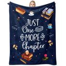 Throw Blanket Calibron Book Lovers Gifts 150x125cm azul marinho Throw Blanket Calibron Book Lovers Gifts 150x125cm azul marinho
