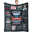Throw Blanket Dfaqehk, presente de aniversário de 18 anos para menino de 60 x 50 polegadas