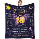 Throw Blanket Paihvcn, presentes de aniversário de 18 anos para meninas de 60 x 50 polegadas Throw Blanket Paihvcn, presentes de aniversário de 18 anos para meninas de 60 x 50 polegadas