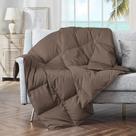 Throw Blanket puredown Soft Feather Down 50x70cm Chocolate