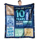 Throw Blanket SIKLTY Presente de 10º aniversário para menino de 10 anos 150x125cm