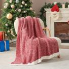 Throw Blanket Snuggle Sac Heather Red 127x152 cm Plush Soft