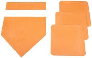 Throw Down Bases BSN Orange (5 peças) para softbol e beisebol Throw Down Bases BSN Orange (5 peças) para softbol e beisebol