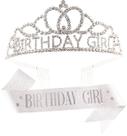Tiara and Crown Birthday Girl Papoopy A1 para mulheres e meninas